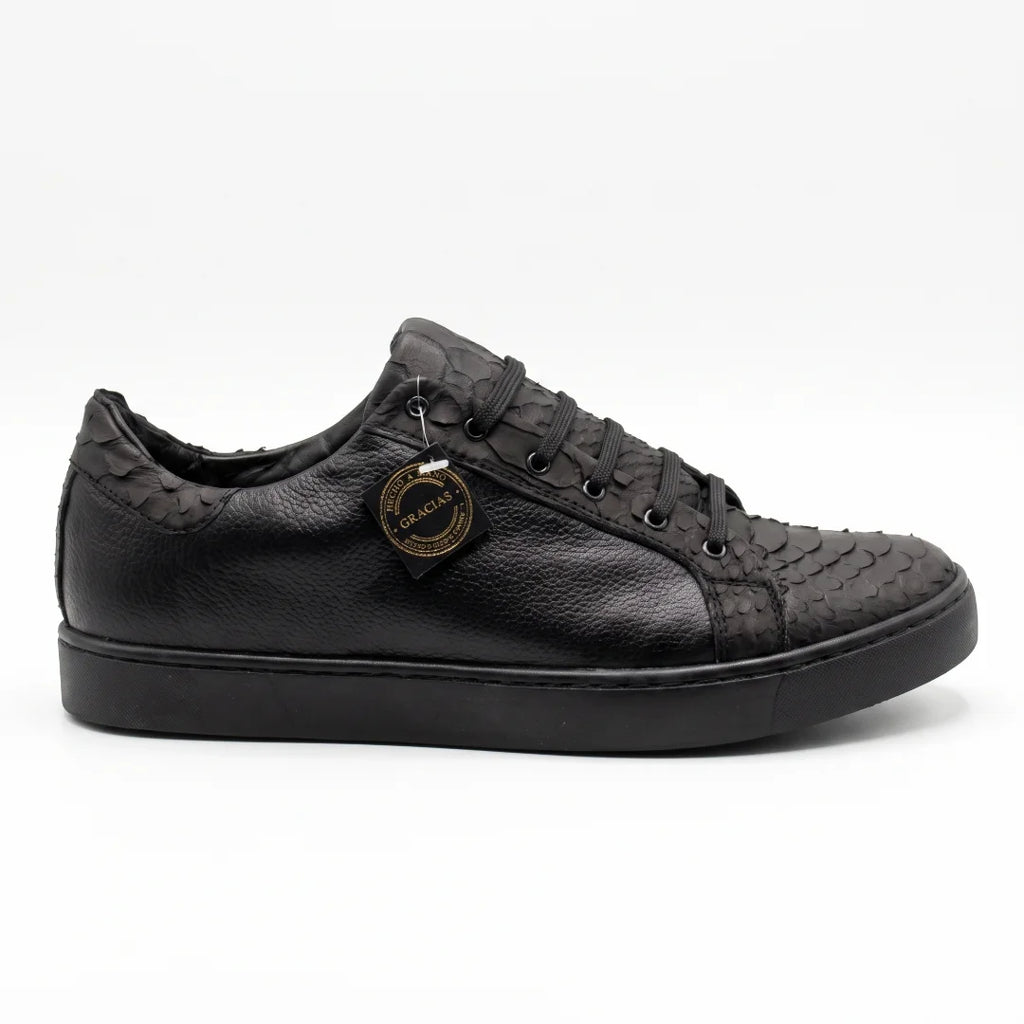 Tenis Pitón Negro Nobuck