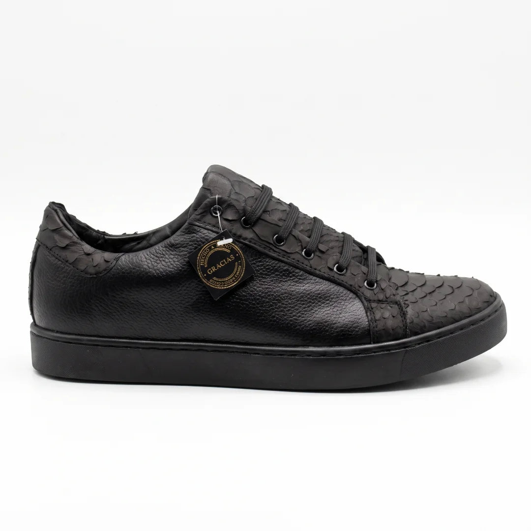 Tenis Pitón Negro Nobuck