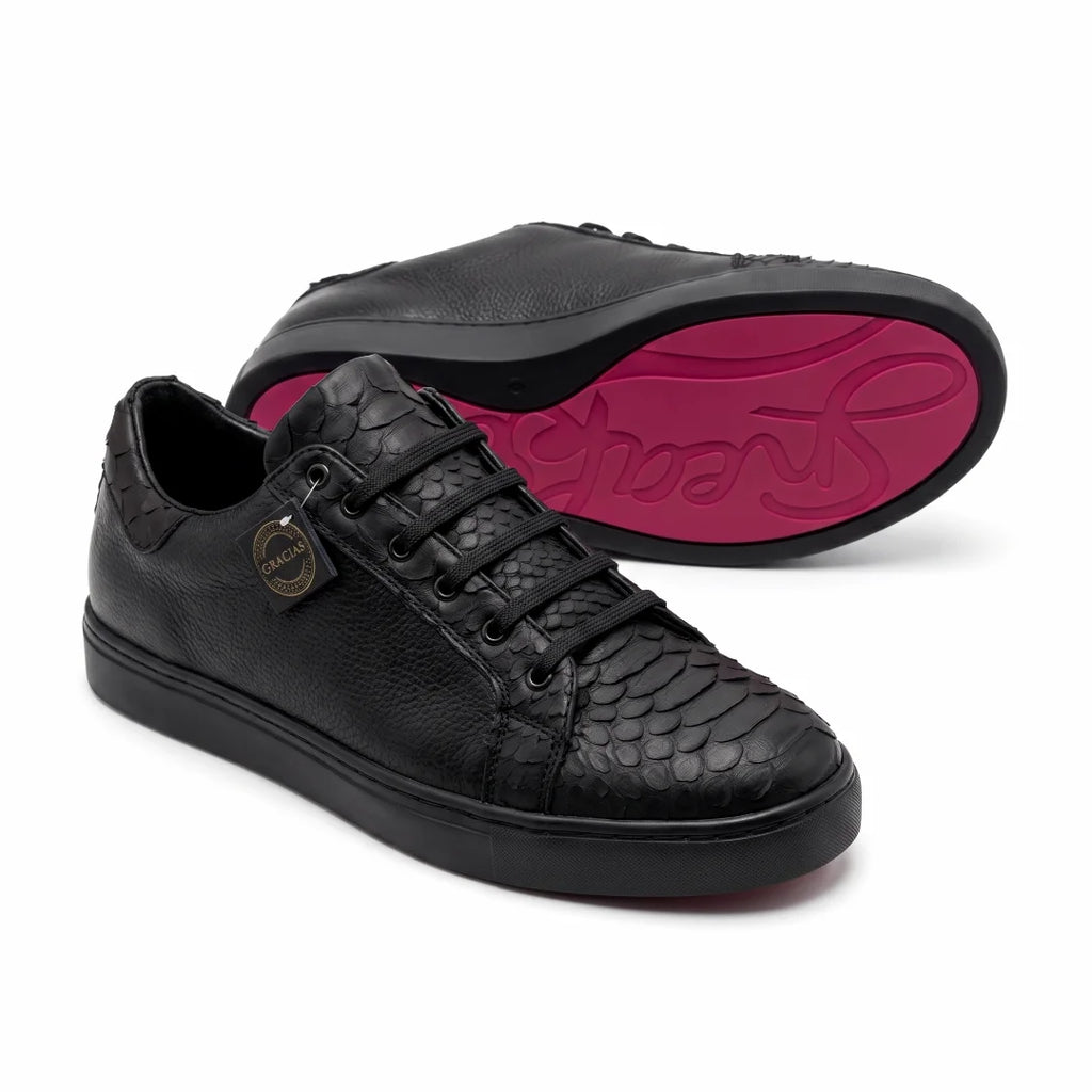 Tenis Pitón Negro Nobuck