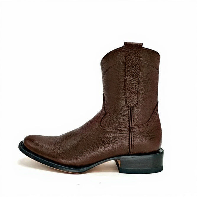 Botín en piel de Res color Tabaco