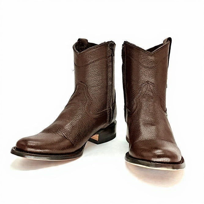 Botín en piel de Res color Tabaco