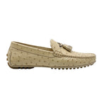 Zapato de vestir en piel de Avestruz Color Beige