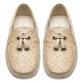 Zapato de vestir en piel de Avestruz Color Beige
