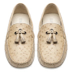 Zapato de vestir en piel de Avestruz Color Beige