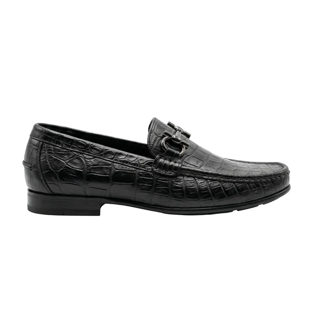 Zapato de vestir en piel de Caimán color Negro