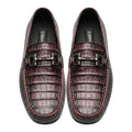 Zapato de Vestir en piel de Caimán color Vino
