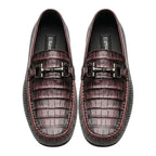Zapato de Vestir en piel de Caimán color Vino